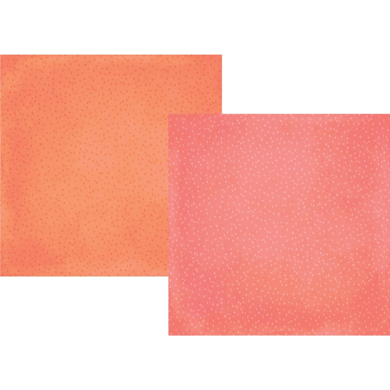 Simple Stories Pink Speckle/coral Speckle Packs Of 10 Sheets