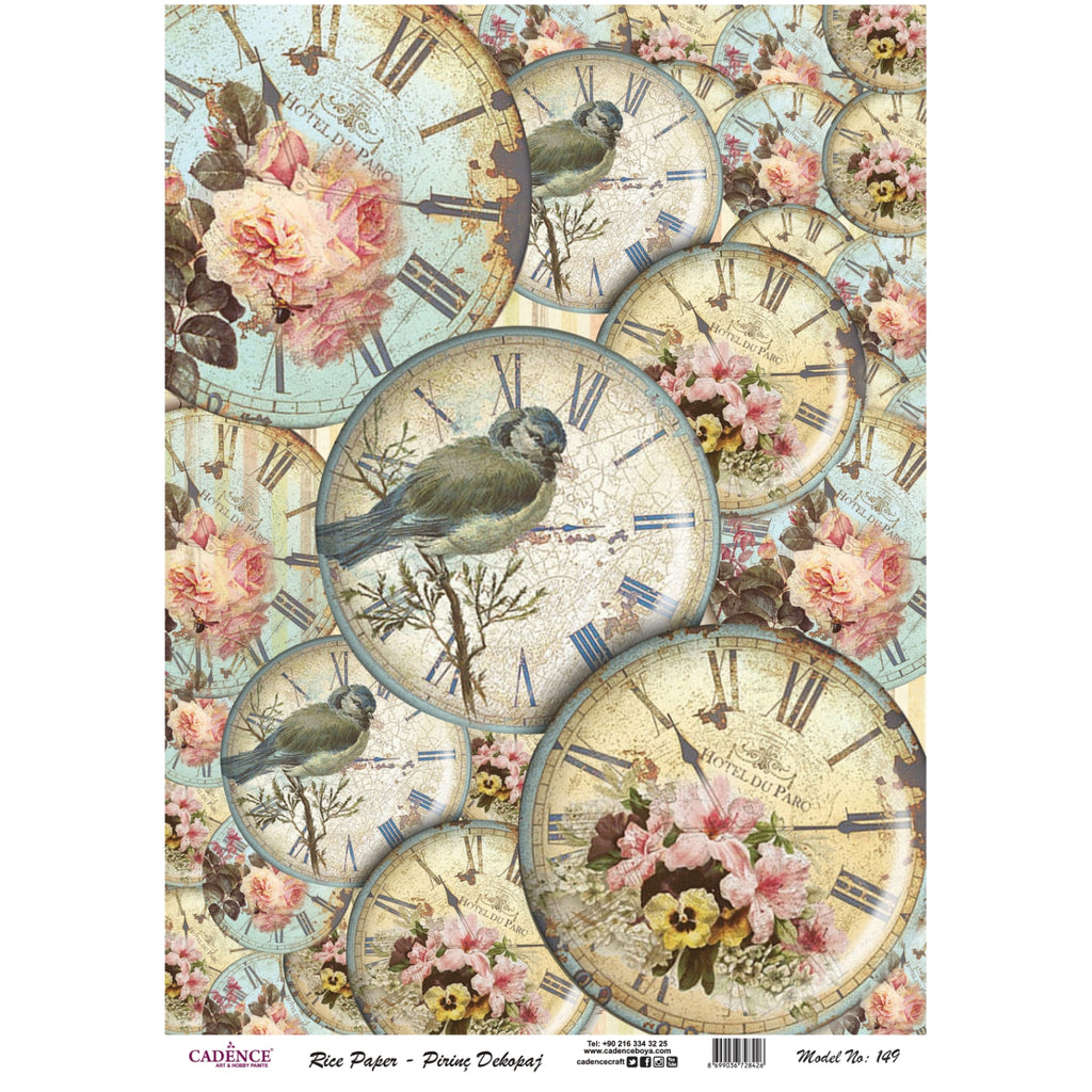 Cadence Rice Decoupage Paper - Timeless Moments