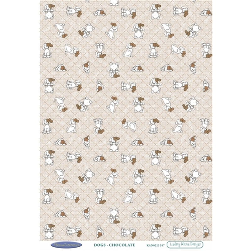 Lindsay Mason Dogs Chocolate Cardstock Pack Of 10 Sheets