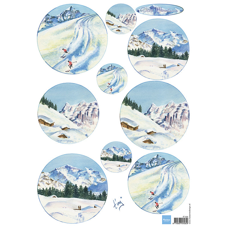 Marianne Design Tiny's Snow Mountains Packs Of 10's