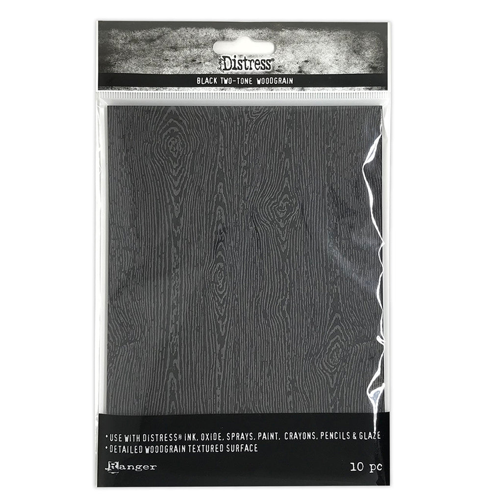 Ranger Tim Holtz Black Woodgrain Cardstock - Limited Edition