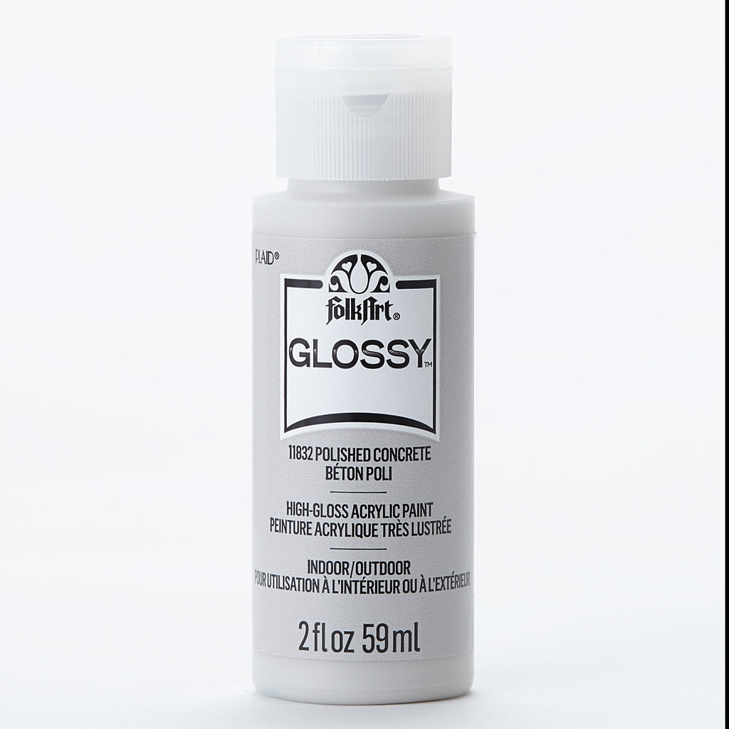 Polished Concrete Folkart Glossy Acrylic Paints - 2 Oz.
