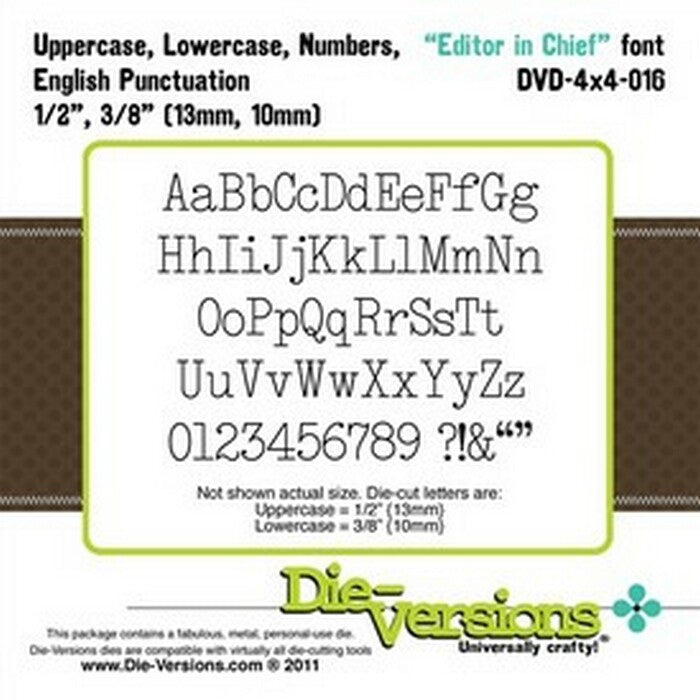 Die-Versions Fonts - Editor In Chief