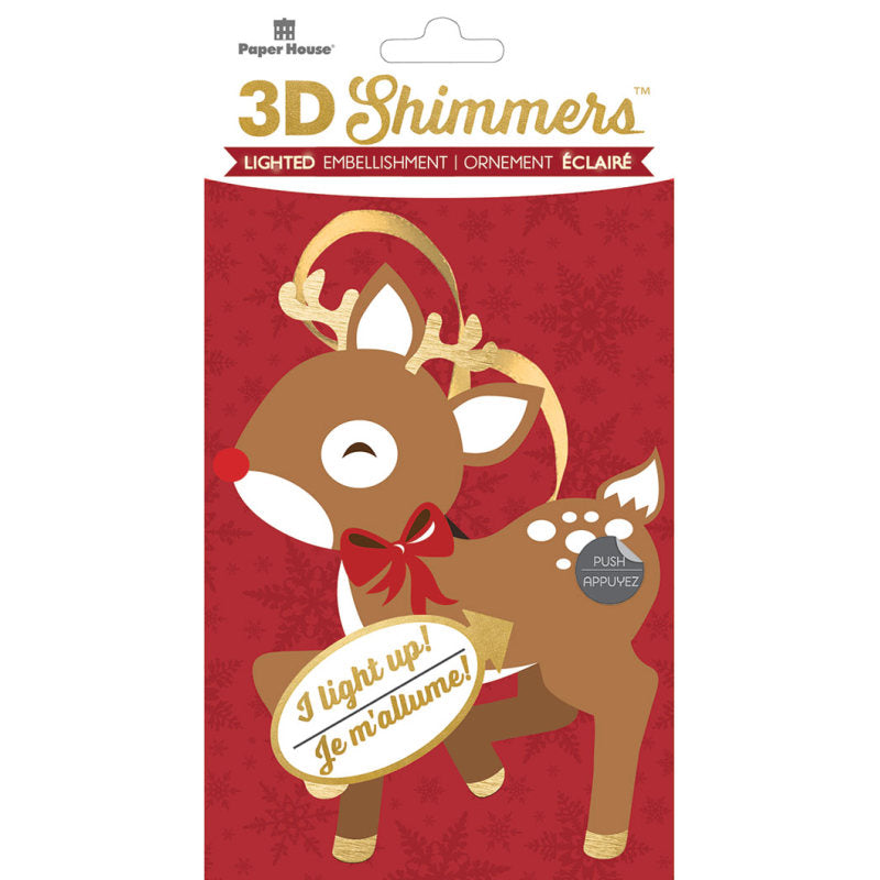 Paper House Productions Reindeer Embellishment
