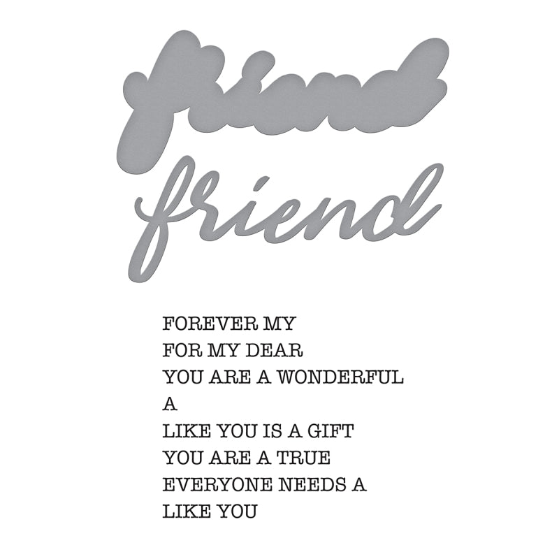 Spellbinders Friend Expressions Stamp & Die