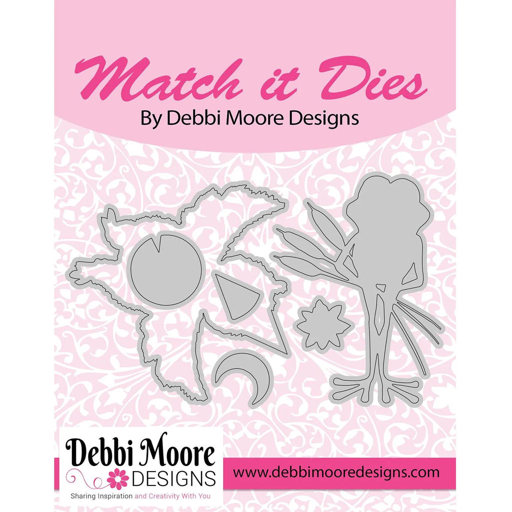 Debbi Moore Designs Match It Dies - Woodland Cuties Frog And Owl Metal Die