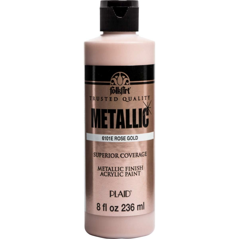 Rose Gold Metallic Folkart 8oz