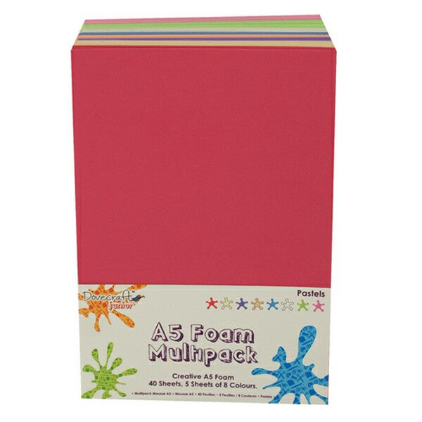 Trimcraft A5 Multi Foam Pastel 40 Sheets