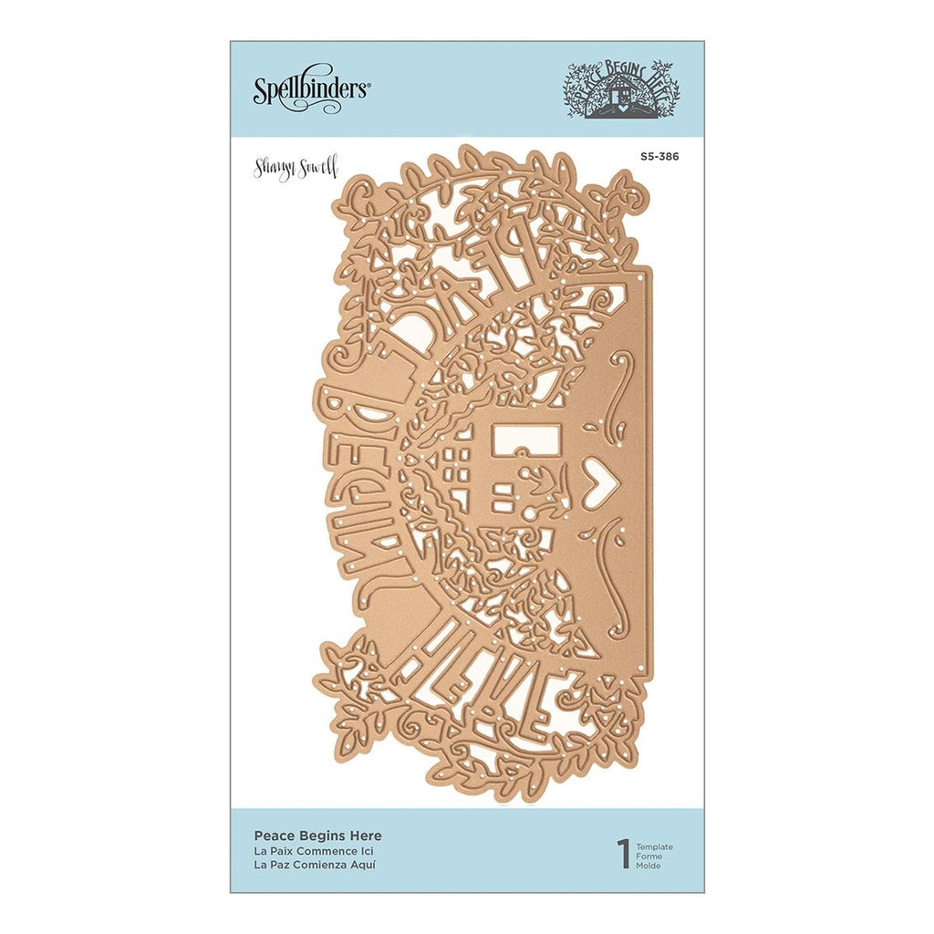 Spellbinders Shapeabilities Peace Begins Here