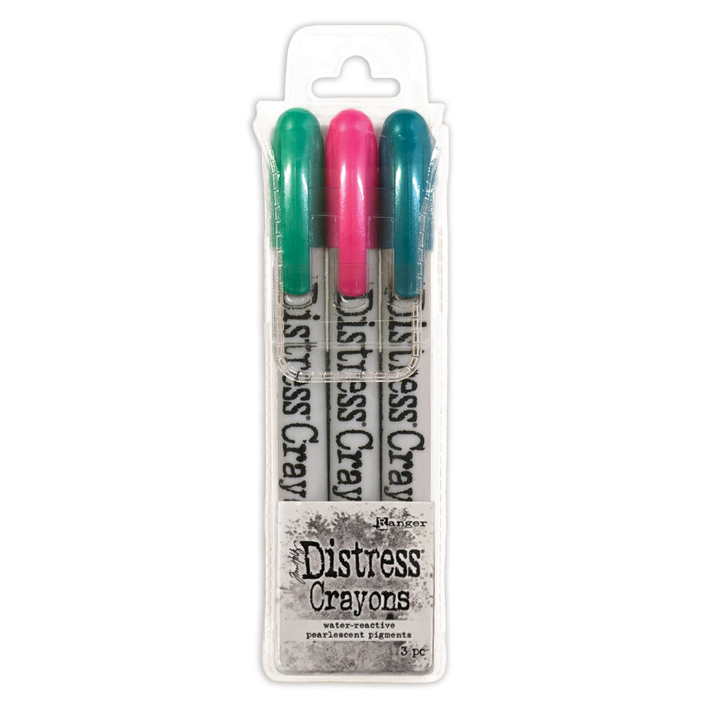 Ranger Distress Pearl Crayons Holiday Set 4