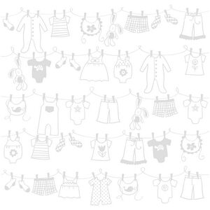 Bazzill 12x12 Clothesline Lily White