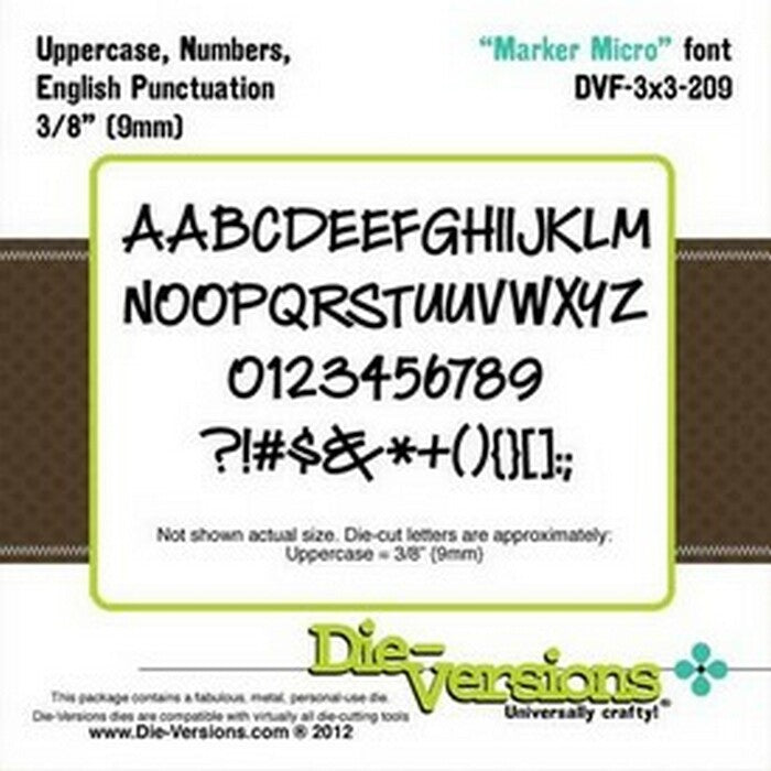 Die-Versions Fonts - Marker Micro