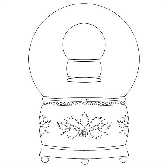 Card-io Snow Globe - Majemask Stencil