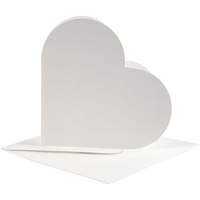 Creativ Heart-shaped Cards 12.5x12.5cm X10 Off White