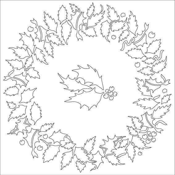 Card-io Holly Wreath - Majemask Stencil