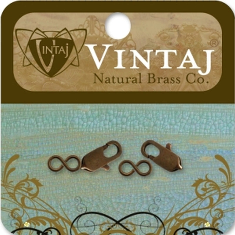 Vintaj Natural Brass Co. 18x6mm Lobster & Eye Clasp