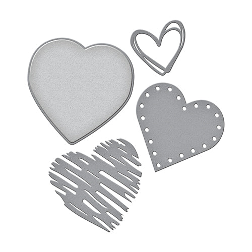 Spellbinders Hearts Etched Die Set