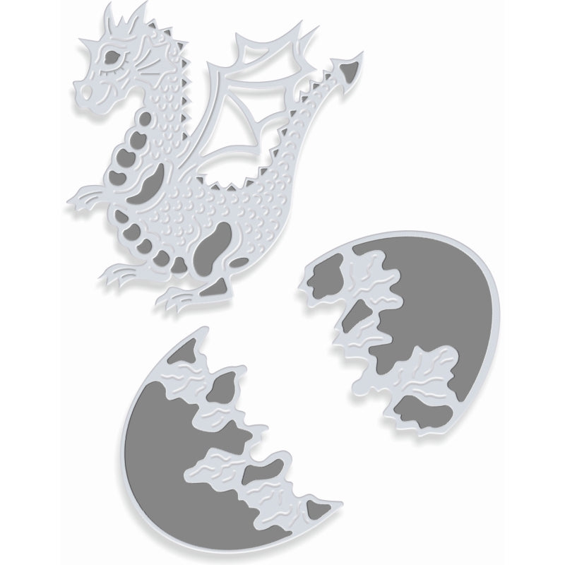 Sue Dix Baby Dragon And Egg Sweet Dixie Cutting Die