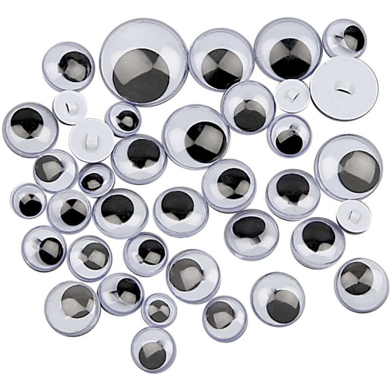 Creativ Googly Eyes, D: 8-20mm, 24 Mixed