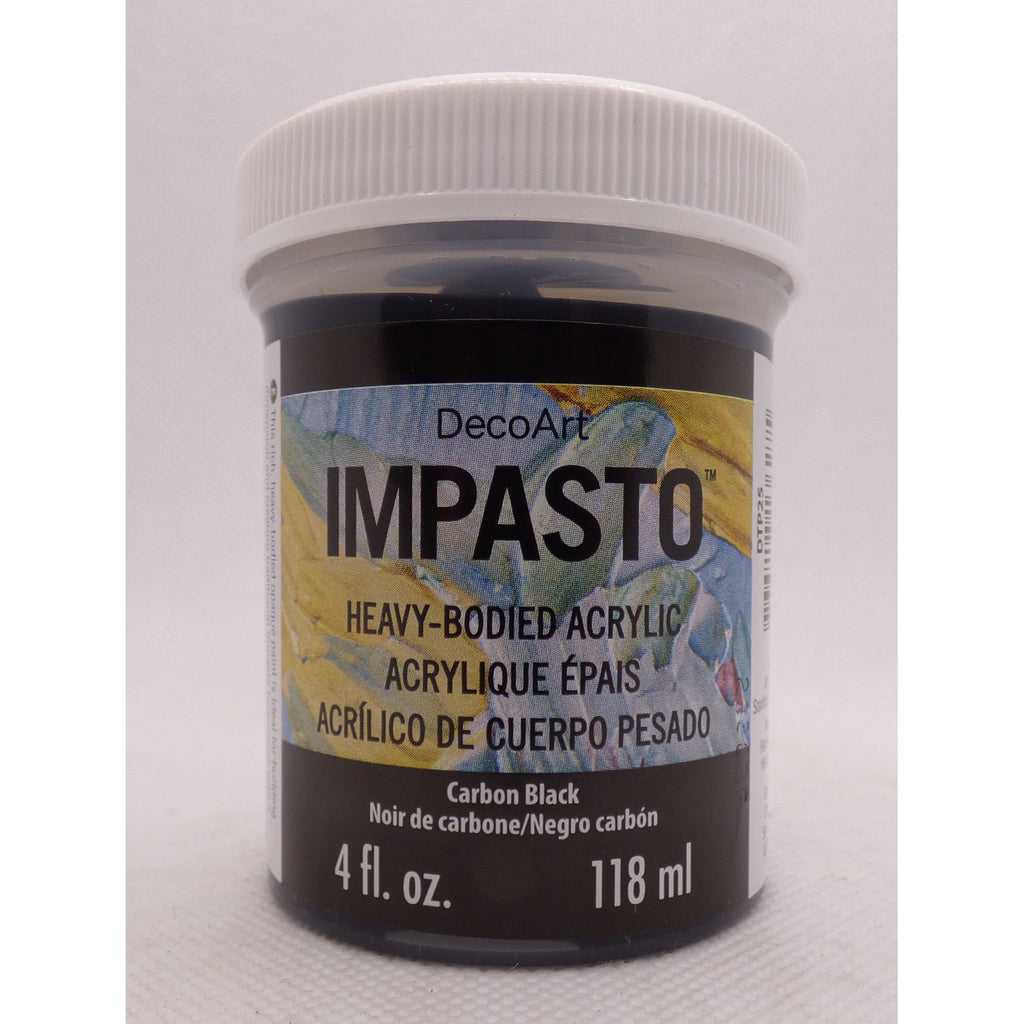 DecoArt Carbon Black 4oz Traditions Impasto Paint