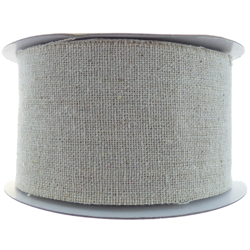 Frayed Edge Organza Ribbon 50mm X 10m Natural No.02