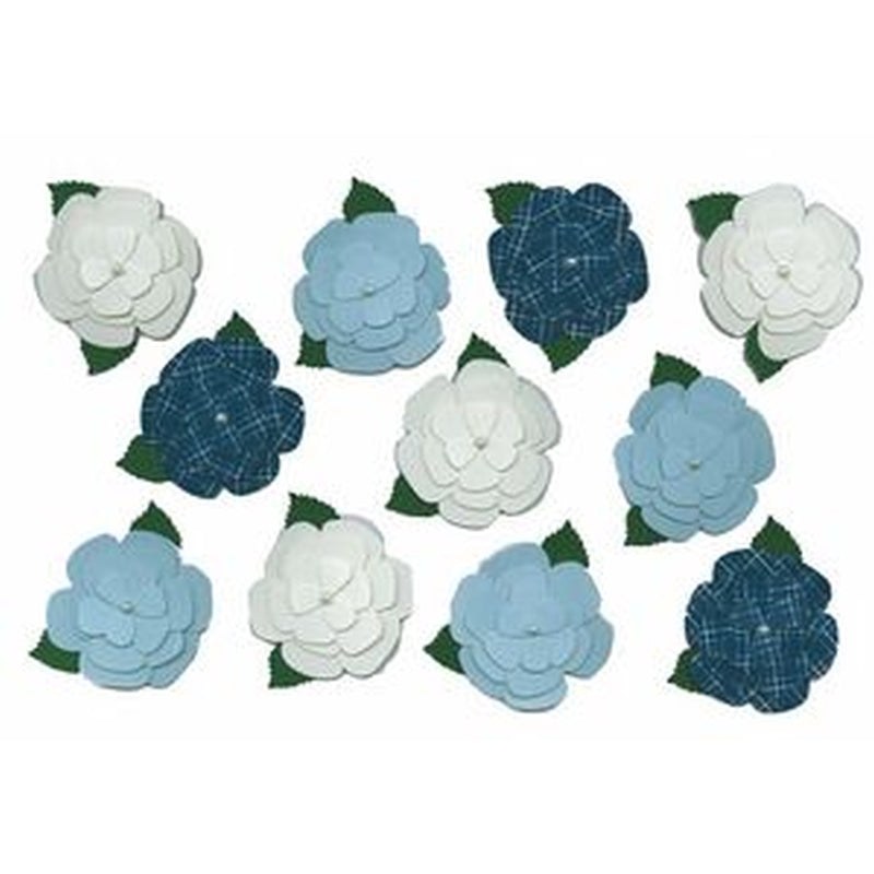 Martha Stewart Crafts White-blue Gardenia Stickers