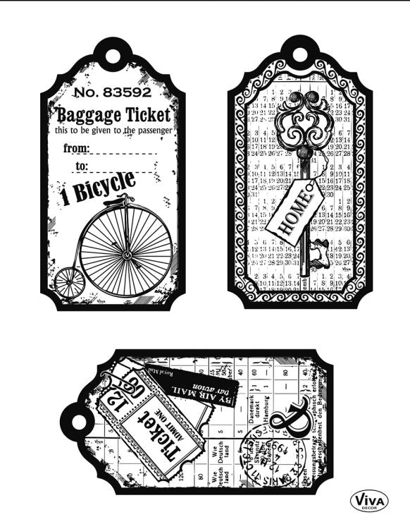 Viva Decor Silicone Stamp Tags-bicycle