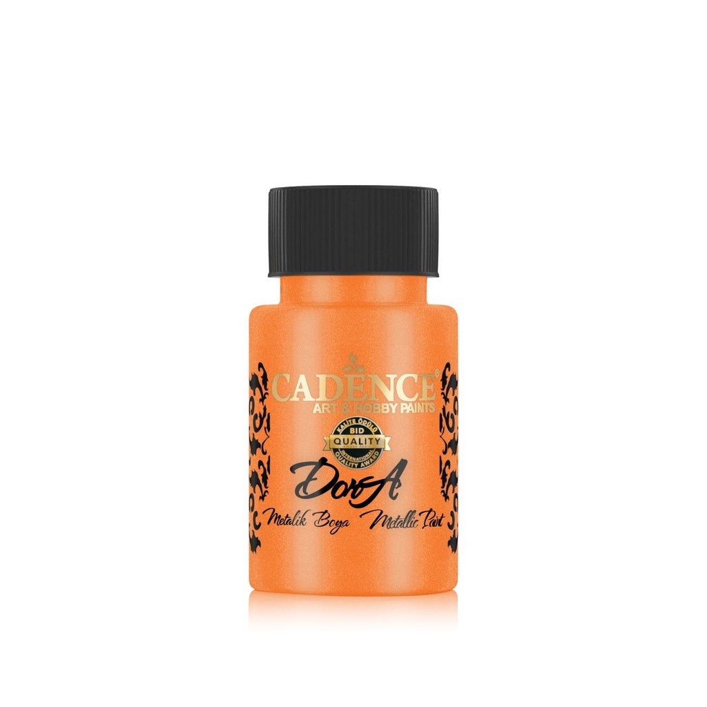 Cadence Dora Metallic Paint - Bright Orange (50ml)