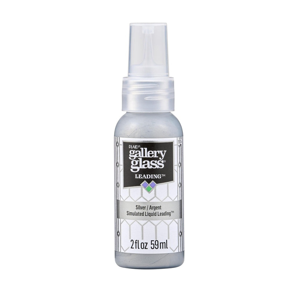 Plaid - Gallery Glass - 2oz - Liquid Lead Silver