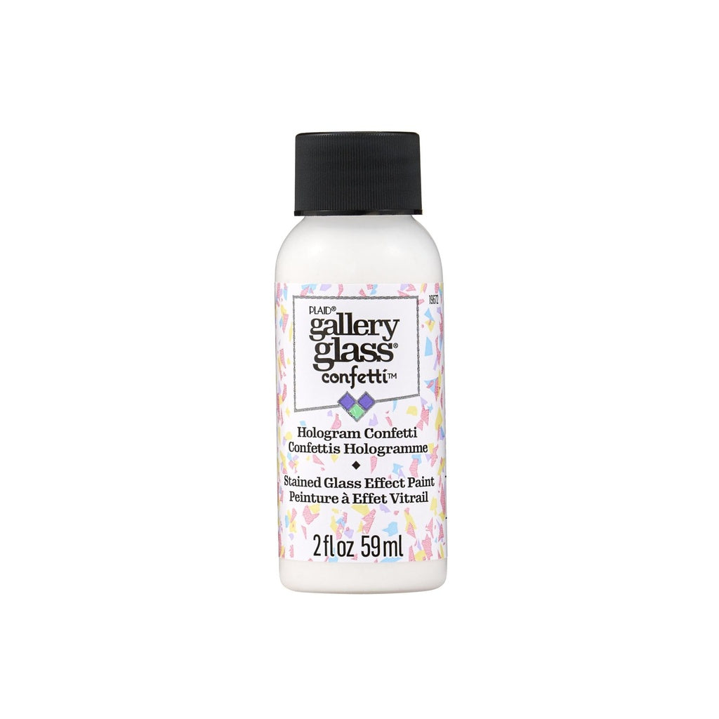 Plaid - Gallery Glass - 2oz - Confetti Hologram