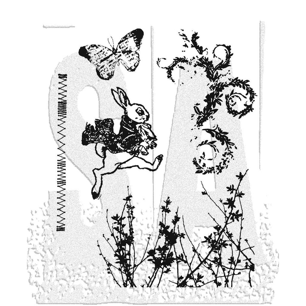 Tim Holtz - Stampers Anonymous - Cling Stamp - Spring Sprung