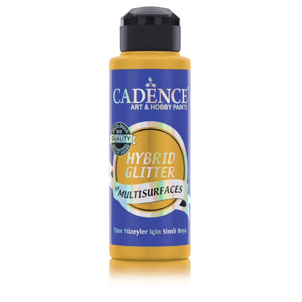 Cadence Hybrid Glitter Paint - Sun Yellow + Gold Glitter (120 ml)