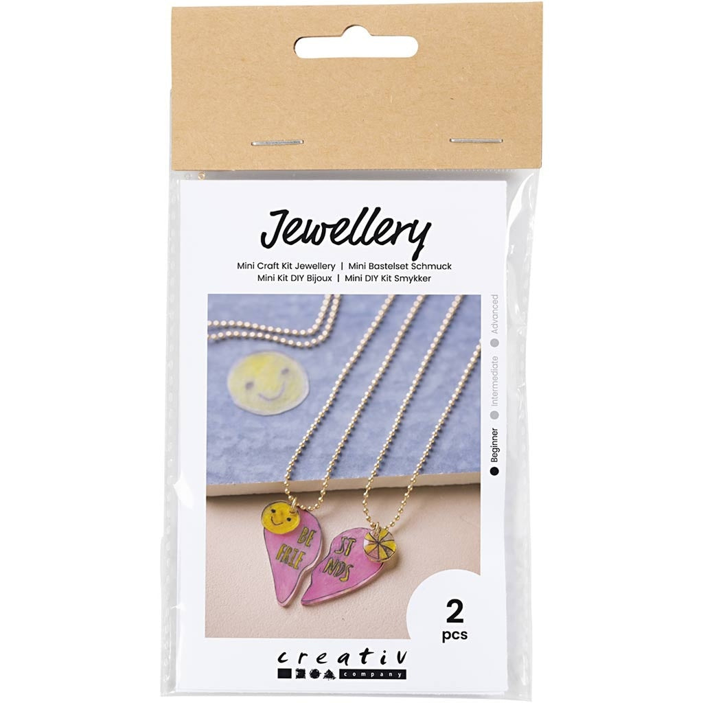 Creativ Mini Craft Kit Jewellery Shrink Plastic Friendship Necklaces