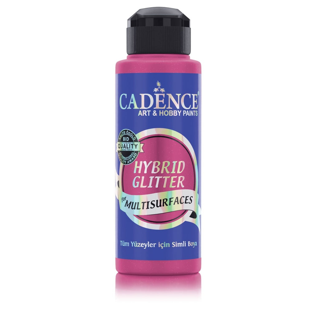 Cadence Hybrid Glitter Paint - Fuchsia + Silver Glitter (120 ml)