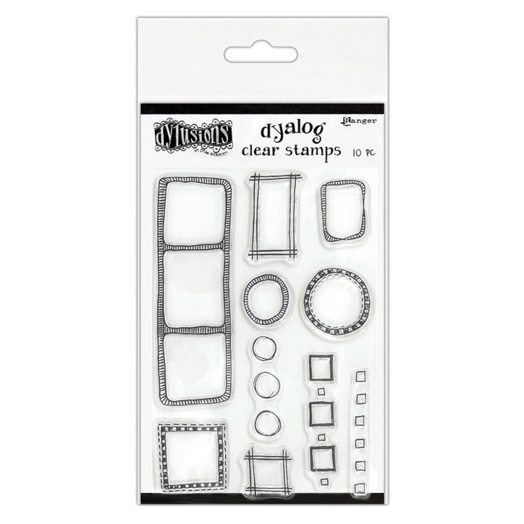 Dylusions Dyalog All the Right Boxes stamp set       