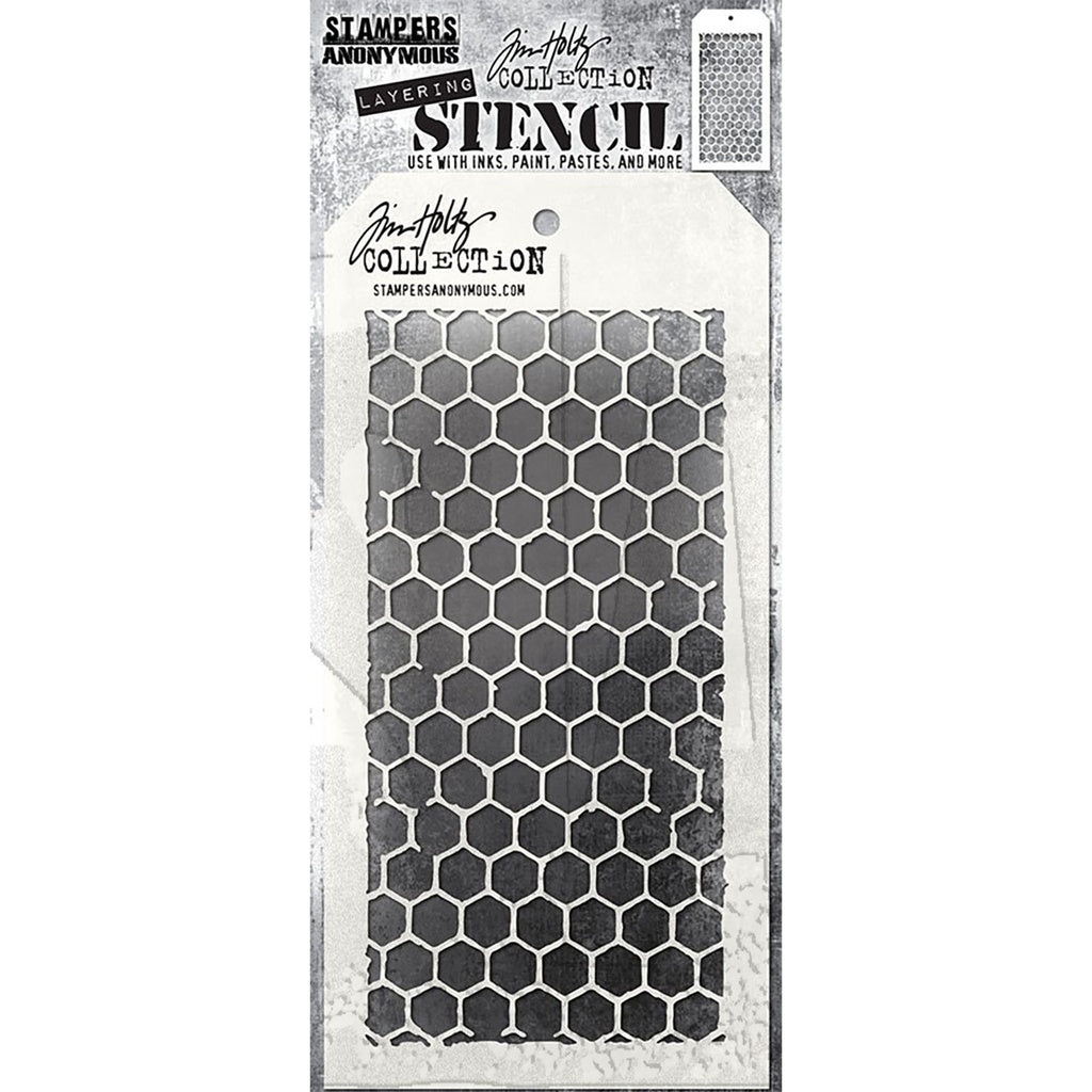Tim Holtz Layering Stencil - Honeycomb