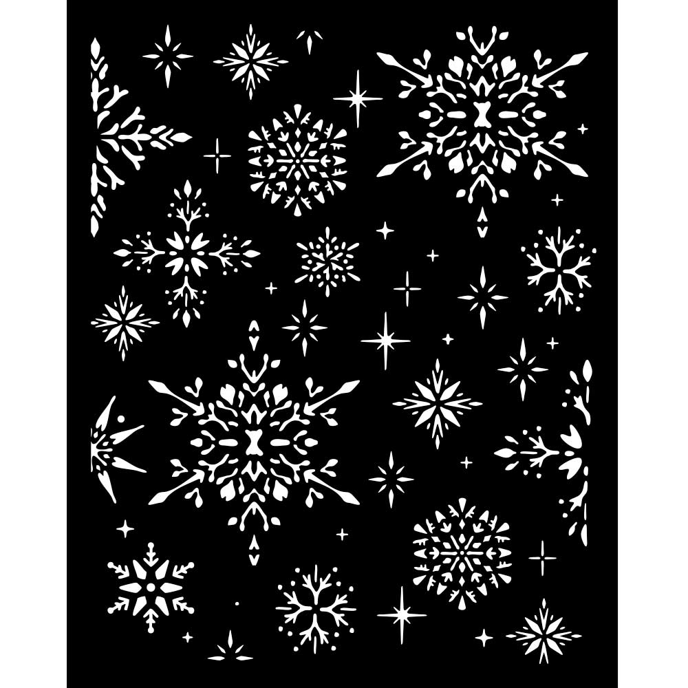 Stamperia - The Owl's House - Snowflakes Stencil (20cmX25cm)  