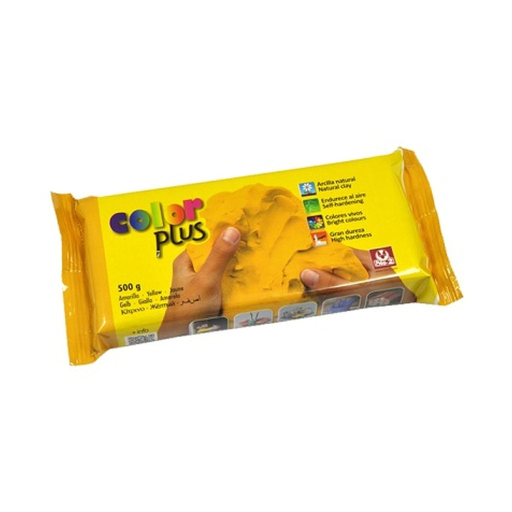 COLORPLUS 500g Yellow Coloured Natural Self-hardening Clay