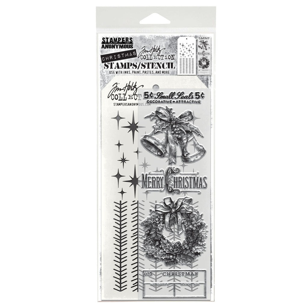 Tim Holtz Mixed-Media Stamps & Stencil Set: MIXED MEDIA - DEPARTMENT STORE