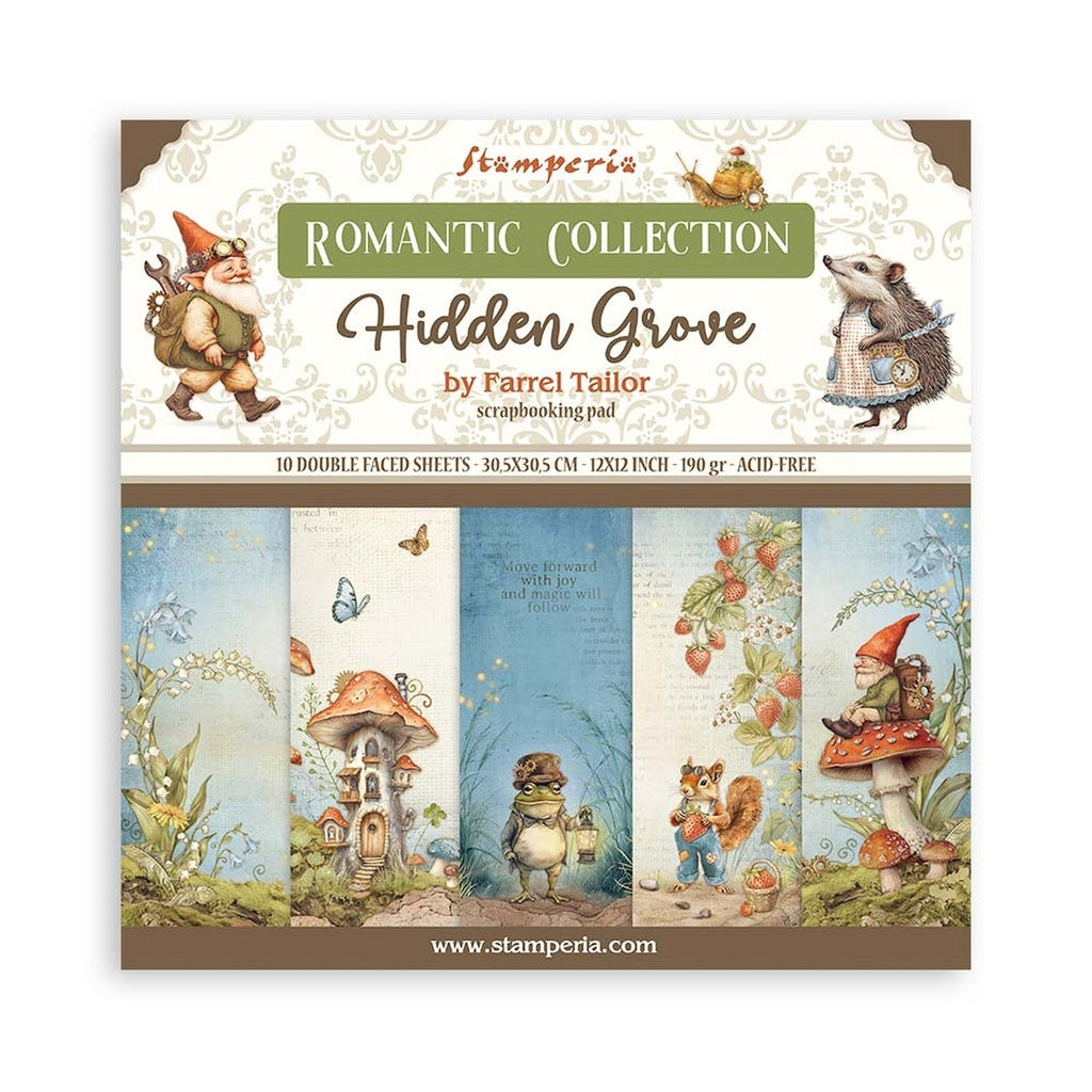 Stamperia - Hidden Grove -  Scrapbooking Pad - 10 Sheets 12x12" Double Sided