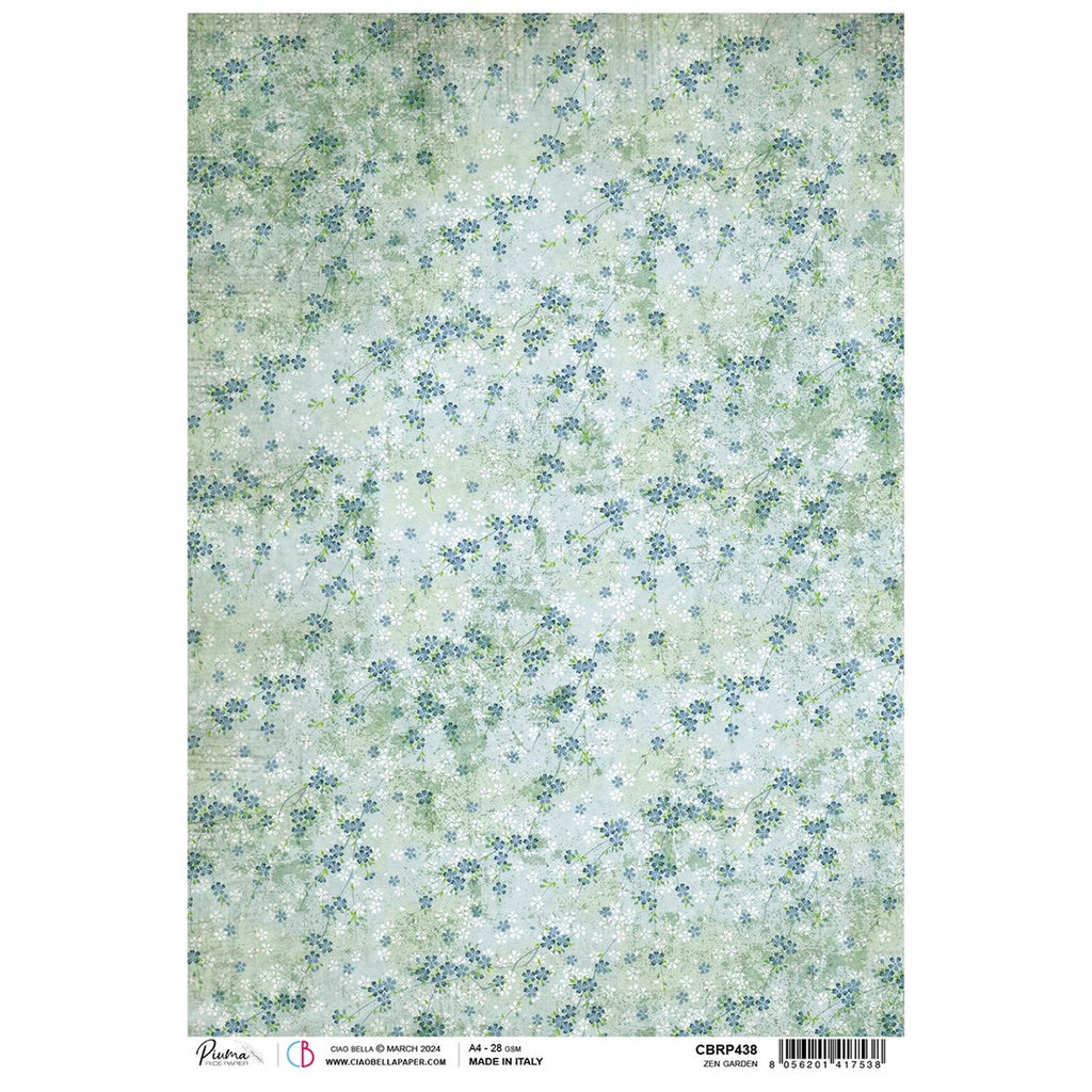 Ciao Bella Rice Paper A4 Zen Garden 5 Sheets