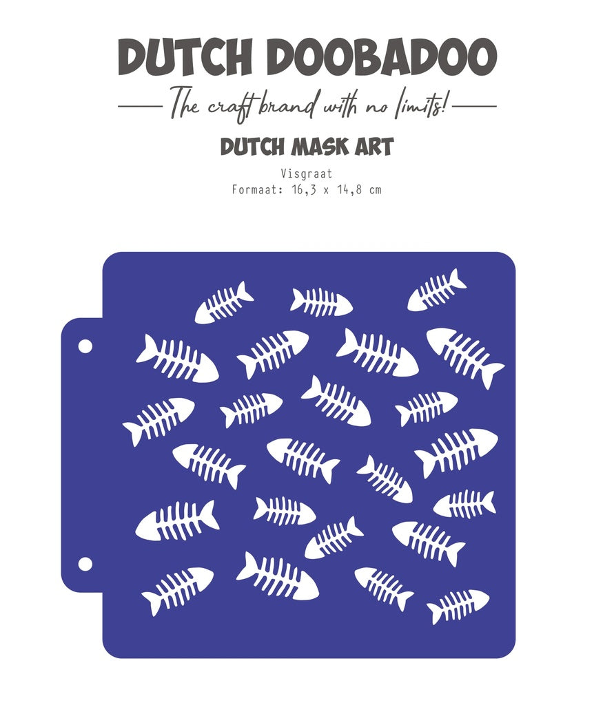 Dutch Doobadoo - Waves of the Sea - Stencil - Herringbone 