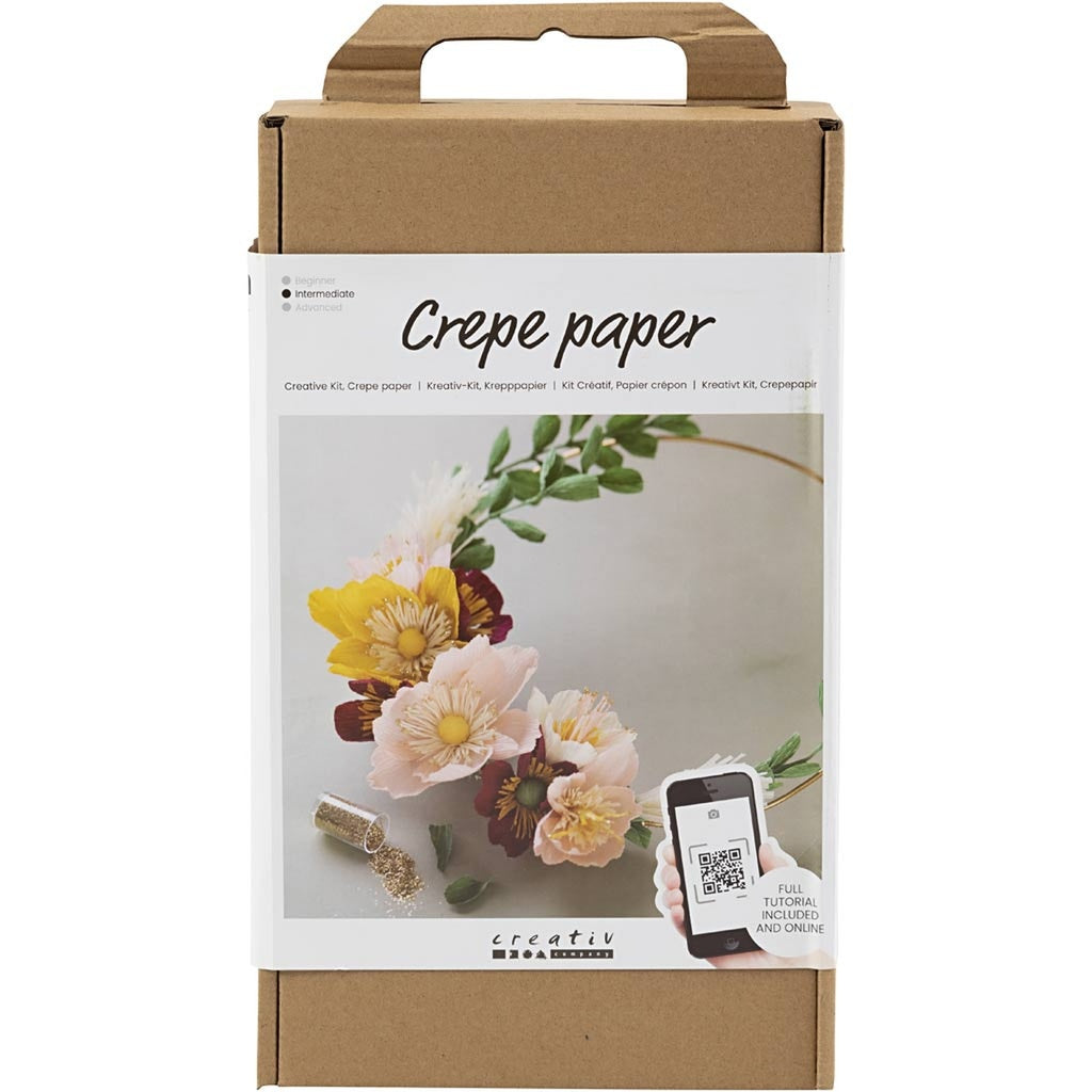 Creativ Craft Kit Crepe Paper Wreath Crepe Ratio 180 percent 105 G