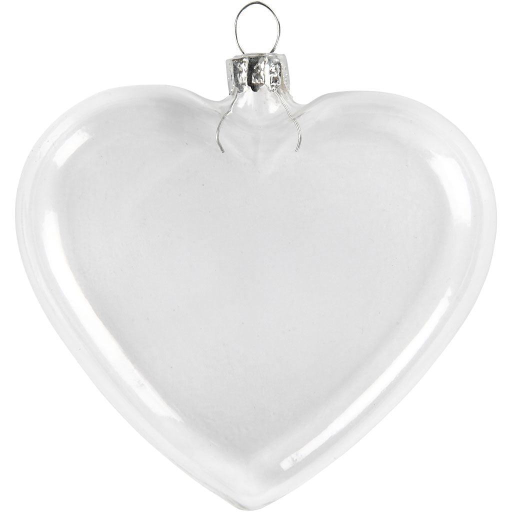 Creativ - Flat Glass Heart (6pk)