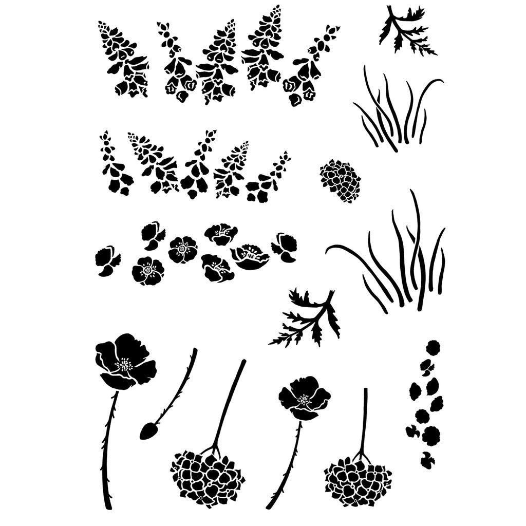 Card-io Untamed Textures A7 Clear Stamp Set