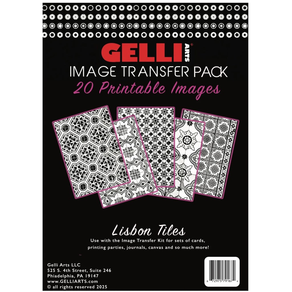 Gelli Arts Image Transfer Printables - LISBON TILES