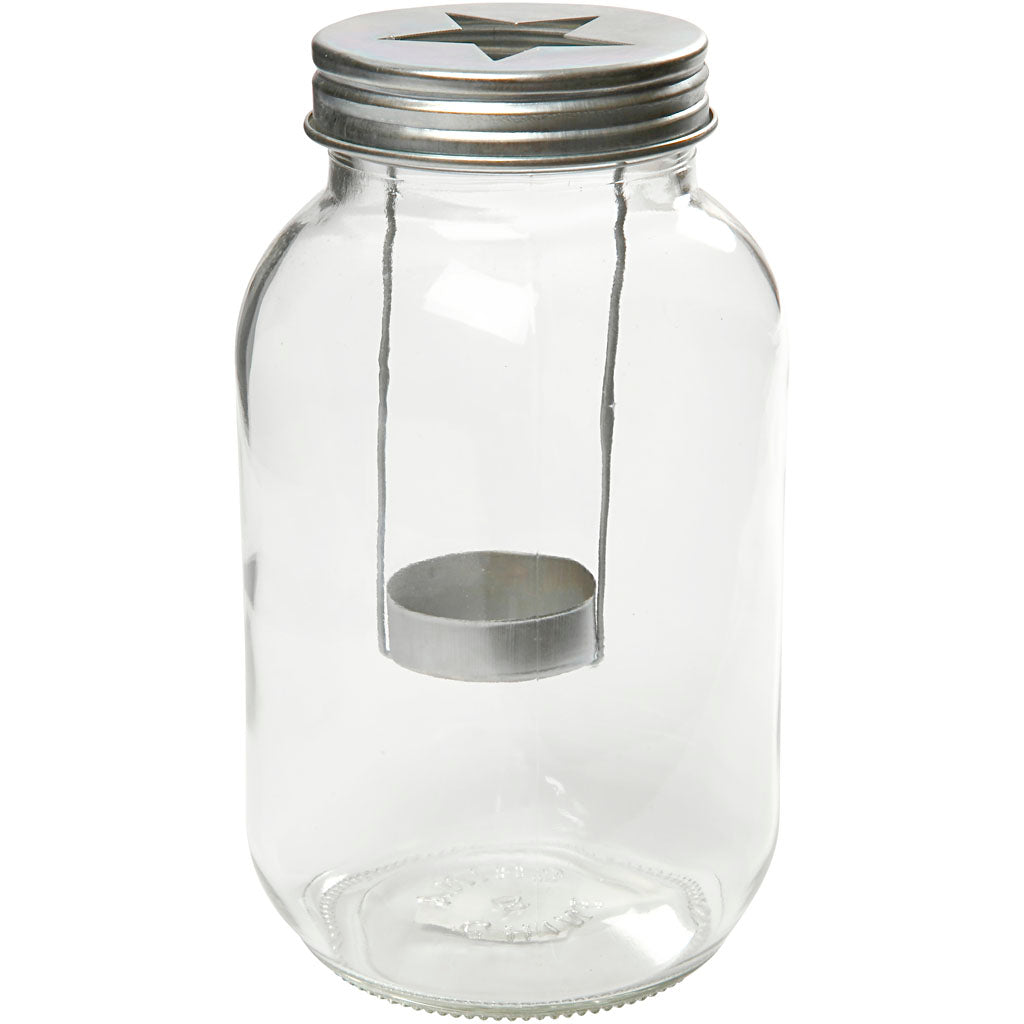 Creativ – Glass Lantern with Heart Lid 