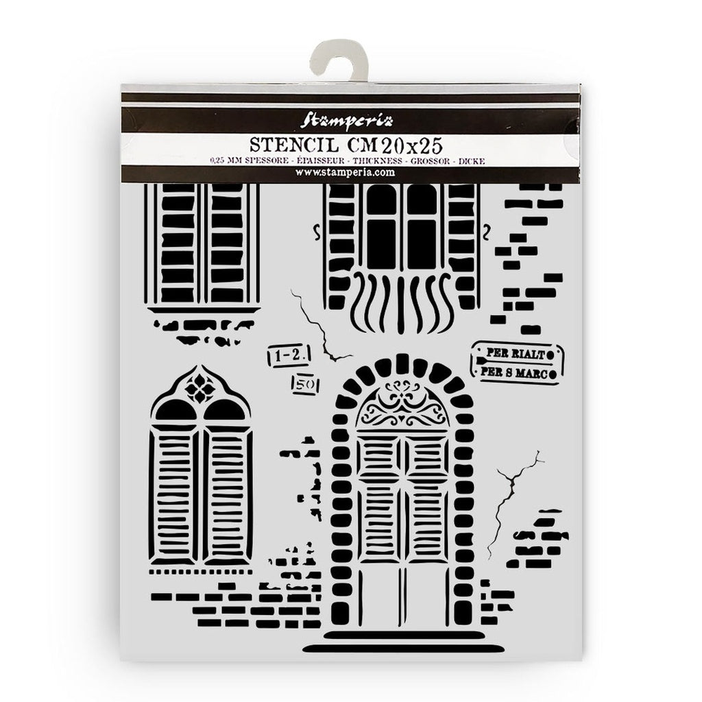 Stamperia - Venice City of Art - Windows Stencil (20cmx25cm)