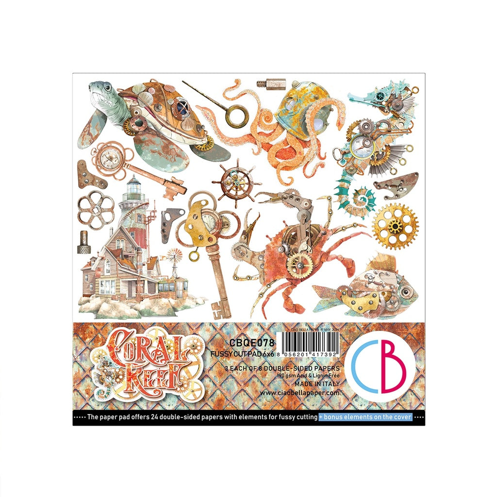 Coral Reef Fussy Cut Pad 6"x6" 24 per Package