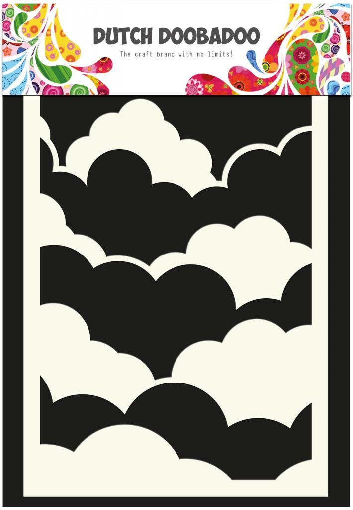 Dutch Doobadoo - Woodland Springs - Clouds stencil